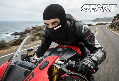 Image of Balaclava Face Mask with Hand Sleeves for Bikers UV Protection