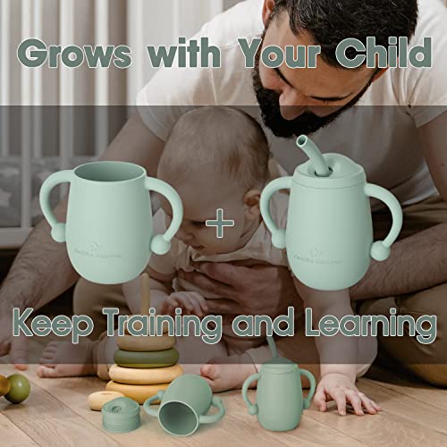 Cuddle Campus CUP-026 100% Silicone Baby Training Cup, Shatterproof Toddler Sippy Cups thumb #4