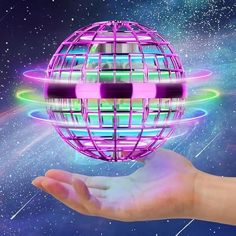 ACOUCB Flying Orb Ball 2024 Flying Ball Toys Hover Boomerang Hand Controlled Soaring Mini Cosmic Globe Spinning Kids Outdoor Fly Toy Cool Birthday Gift for Boys Girls 6 7 8 9 10+ (Purple) Cover