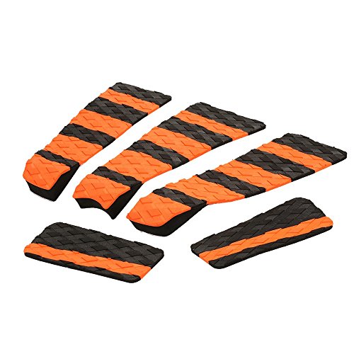image for Dingq 5pcs Surf Ripper Traction Tail Pads Surfing Surfboard Surf Deck 