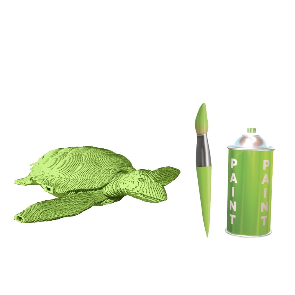 Tortuga Marina Puzzle 3D de Cartón – Maqueta para Montar
