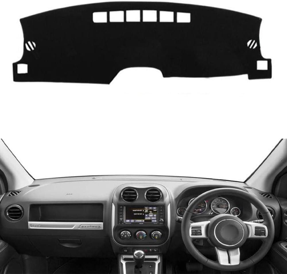ZhangXD Car Dashboard Cover for Jeep Patriot 2010-2017, Non-Slip Dash Board Sun Shield Protector Anti-Glare Anti Dust Interior Accessories
