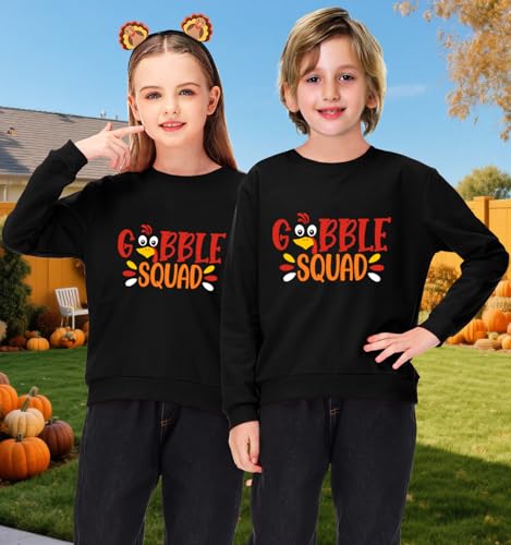 Image of Remimi Kids Halloween Sweatshirt Long Sleeve Thanksgiving Tops 3-14 Years