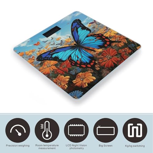 Báscula digital grande con pantalla LCD y vidrio templado miniatura 3