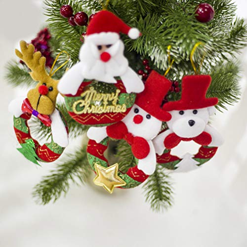 Toyvian Natal Pendurado Bonecos de Tecido Ãrvore de Natal Pendurado Papai Noel Boneco de Neve Urso A
