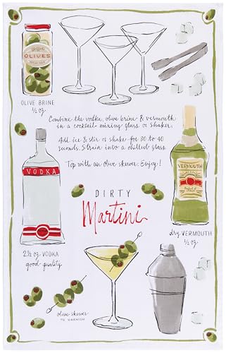Image of Dish Towel with Martini Design by Now Designs by Danica