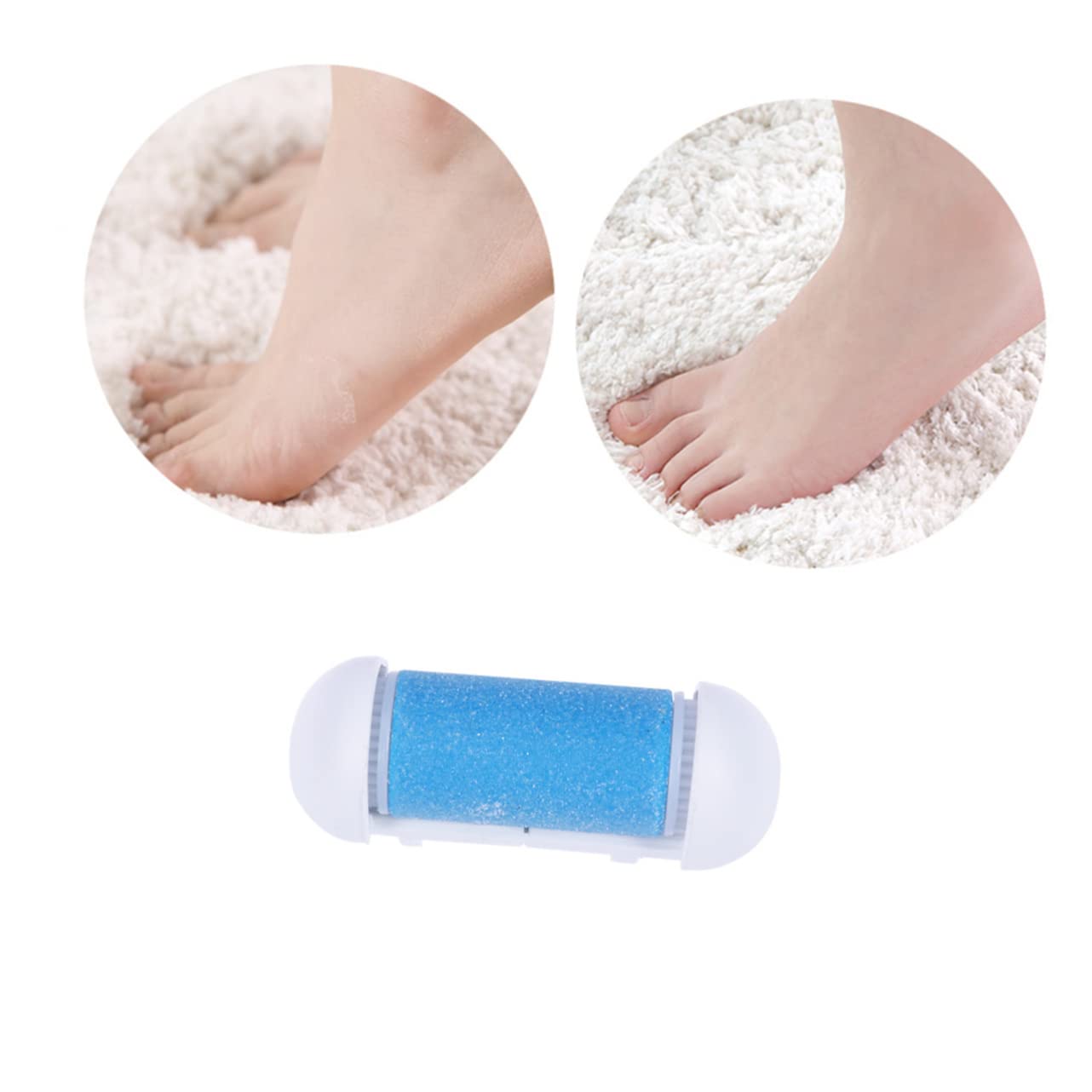 Healeved 30piezas Rodillos De Para Eliminación De Muerta Pies Accesorios Para Exfoliación De Durezas Azul