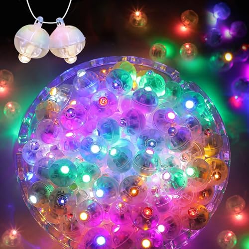 100pcs Balloon Lights Long Standby Time Mini Ball Light Round LED Multicolor Twinkling Ball Lamp for Paper Lantern Balloon Party Wedding Birthday and Festival Christmas Decorative Lights