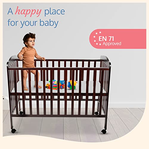 Image of LuvLap C - 60 Baby Wooden Cot, New Zealand Pinewood Furniture, for New Born to 24 Months, Without Mattress (Cherry Red)
