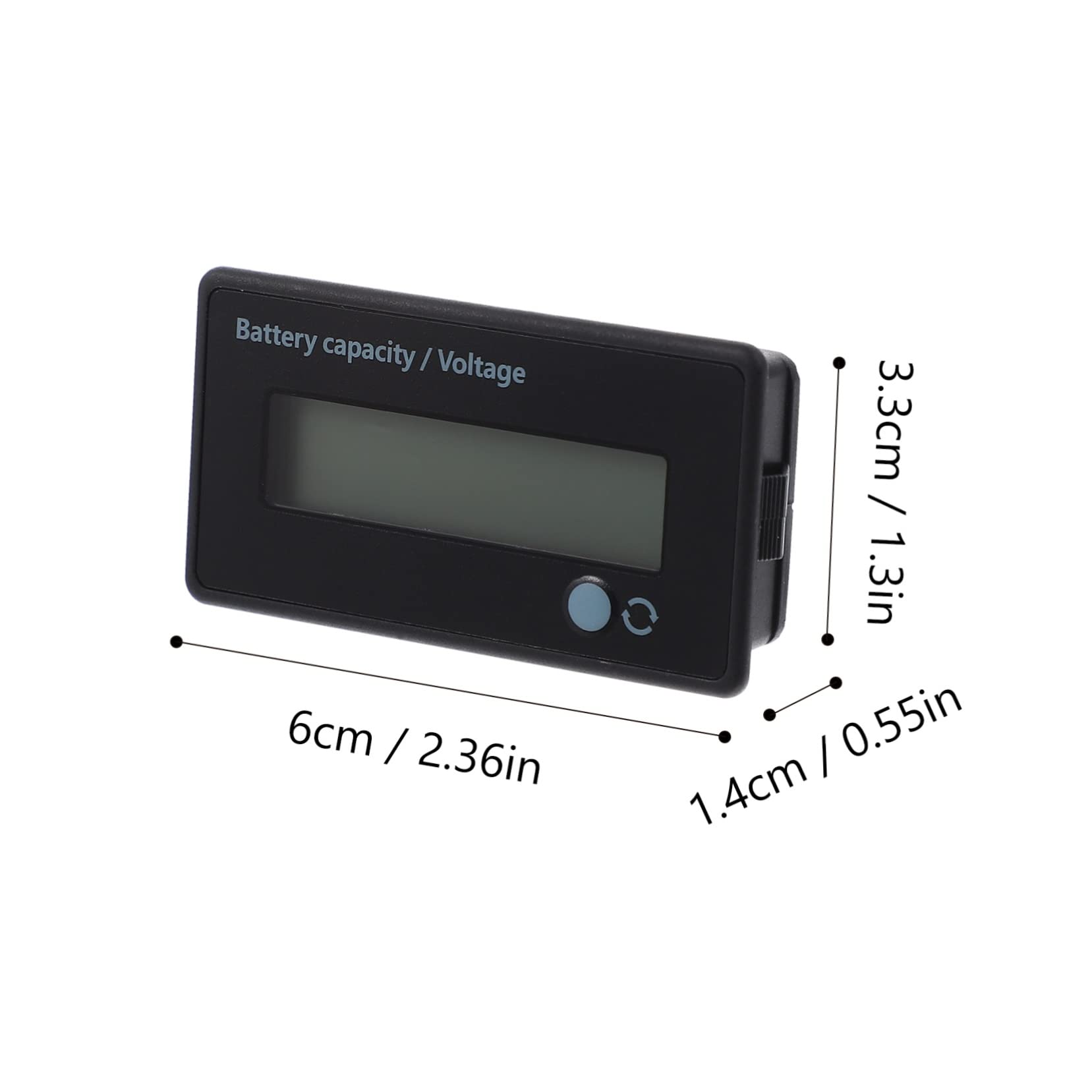 Cabilock 2Pcs LCD Battery Capacity Monitor Voltage Indicator for Batteries Easy Setup with Back Button Durable Design with Reverse Connection Protection for Acid