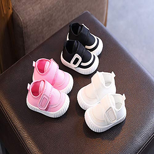Toddler Mesh Woven Loafers Solid Sports Baby Shoes Shoes Flying Color Baby Shoes Kid Shoes Boy (Pink, 12-15 Months)2