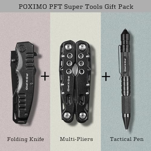 Multitool Gifts for Father, Dad Gift Set with 14 in 1 Multi-tool Pliers, Pocket Knife & Tactical Pen | Premium EDC Survival Kit for Camping, Car Emergency | Unique Practical Gift for Father Dad Him - Image 6