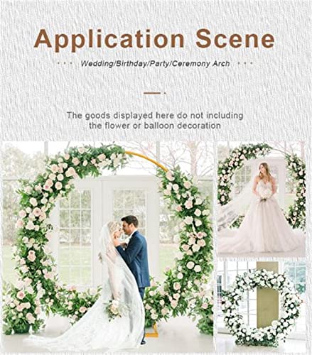 7.9Ft Golden Round Backdrop Stand Aluminum Circle Balloon Arch Kit For Party Decoration Circle Wedding Arch Flower Ring Stand Frame For Wedding Ceremony Anniversary Birthday Party(Gold) #TOP5