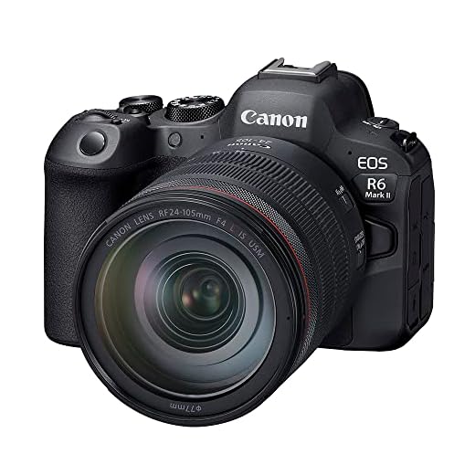 Canon EOS R6 Mark II Full Frame spiegelloze camera & RF 24-105 mm F4L IS USM | 24,2 megapixels, tot 40 fps continu fotograferen, 4K 60p, tot 8-stops IS en Dual Pixel CMOS Auto Focus II Zwart