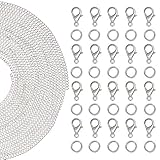 10 METER KETTE: Die Kette in unserem Kit ist 1 mm dick und ganze 10 Meter lang! Schneiden Sie die Kette einfach zurecht und fügen Sie am Ende einen Biegering hinzu. Unsere Kette wurde aus Eisen hergestellt. Ergänzen Sie Ihr Zubehör mit diesem Kit!