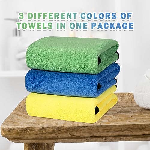 MICOOYO 3PCS Dog Towels for Drying Super Absorbent Pet Grooming Towels, Quick Drying Dog Bath Towels for Puppy Cats - Image 3