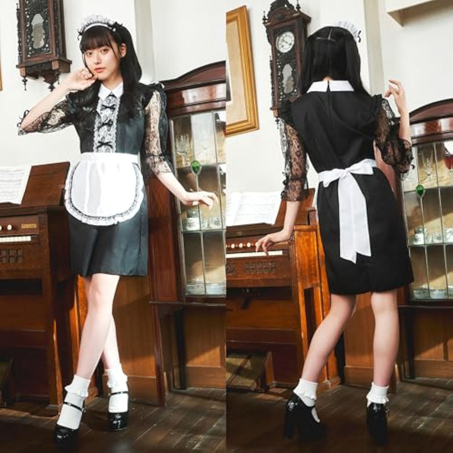 クリアストーン(Clearstone) Moon Talk コスプレ ハロウィン リュバンメイド レディース ブラック 詳細画像4