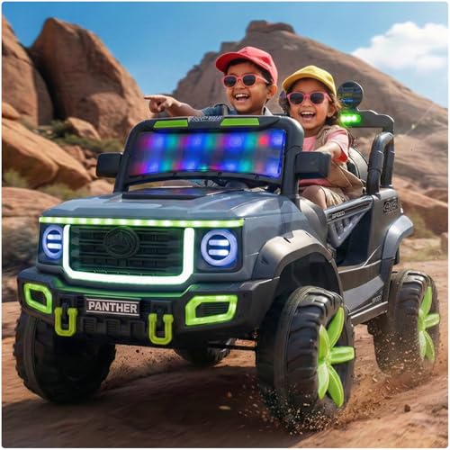 Image of Toyzone Panther Electric Jeep (Grey) | 12V Rechargeable Ride on with 5Ah Battery | Music Player with BT, USB & AUX | Smooth Acceleration | 6M Battery Warranty | Age 3-10 Years, Upto 50 kg