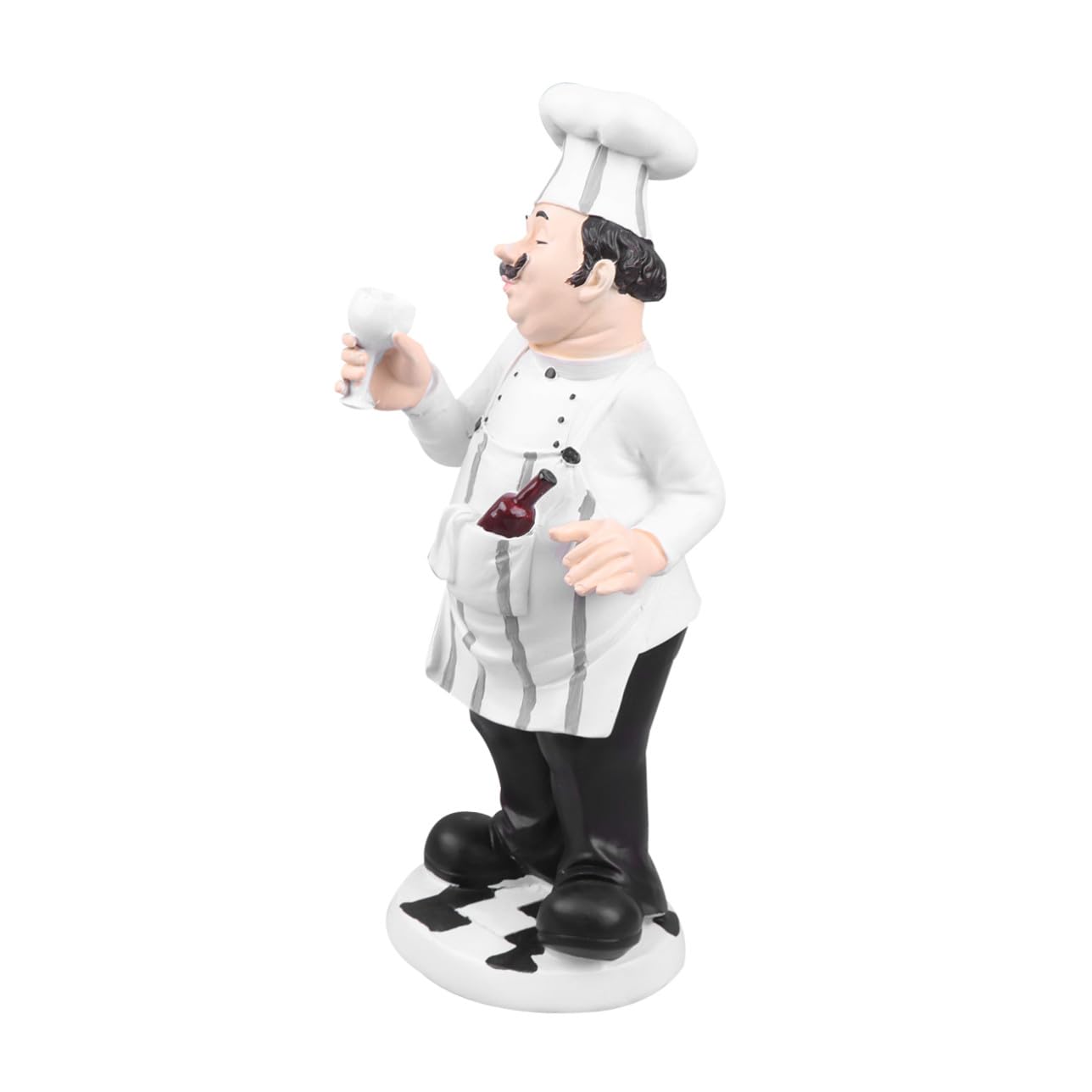 TOYANDONA Statuetta in Resina Chef Europeo, Ornamento da Cucina Stabile e Decorativo per Casa, Bistrot e Pasticceria, Figura da Collezione Divertente per Arredamento Tavolo