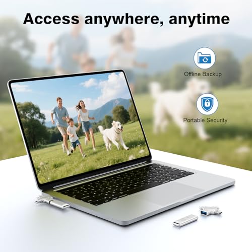 iDiskk 128GB Photo Stick – Photo & Video auto-Backup for iPhone, Android, Mac & PC – iPhone Storage Memory Stick for Transfer Files/Videos/Photos