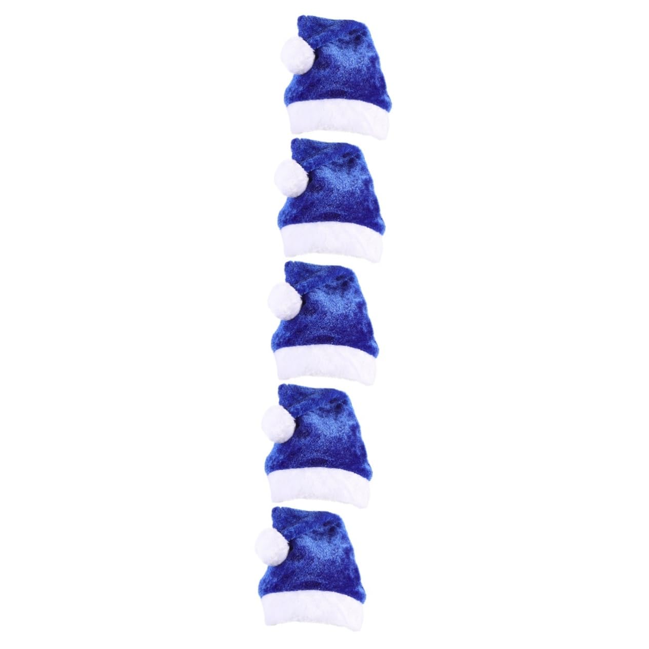 PRETYZOOM 5 Piezas Gorro de Papá Noel de felpa disfraz de navidad suministros de navidad gorros navideños christmas hat para hombres Gorro de Papá Noel de Navidad gorro de santa Blue