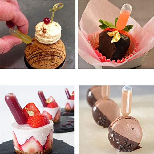 4ml Cupcake Pipettes, 100Pcs Small Pipettes Cupcake Infuser Tubes Infusers for Strawberries Shot Tubes for Liquor Cupcake Injector Tube Shots for Alcohol Infused Strawberries Tubes Mini Pipettes - Thumbnail 6