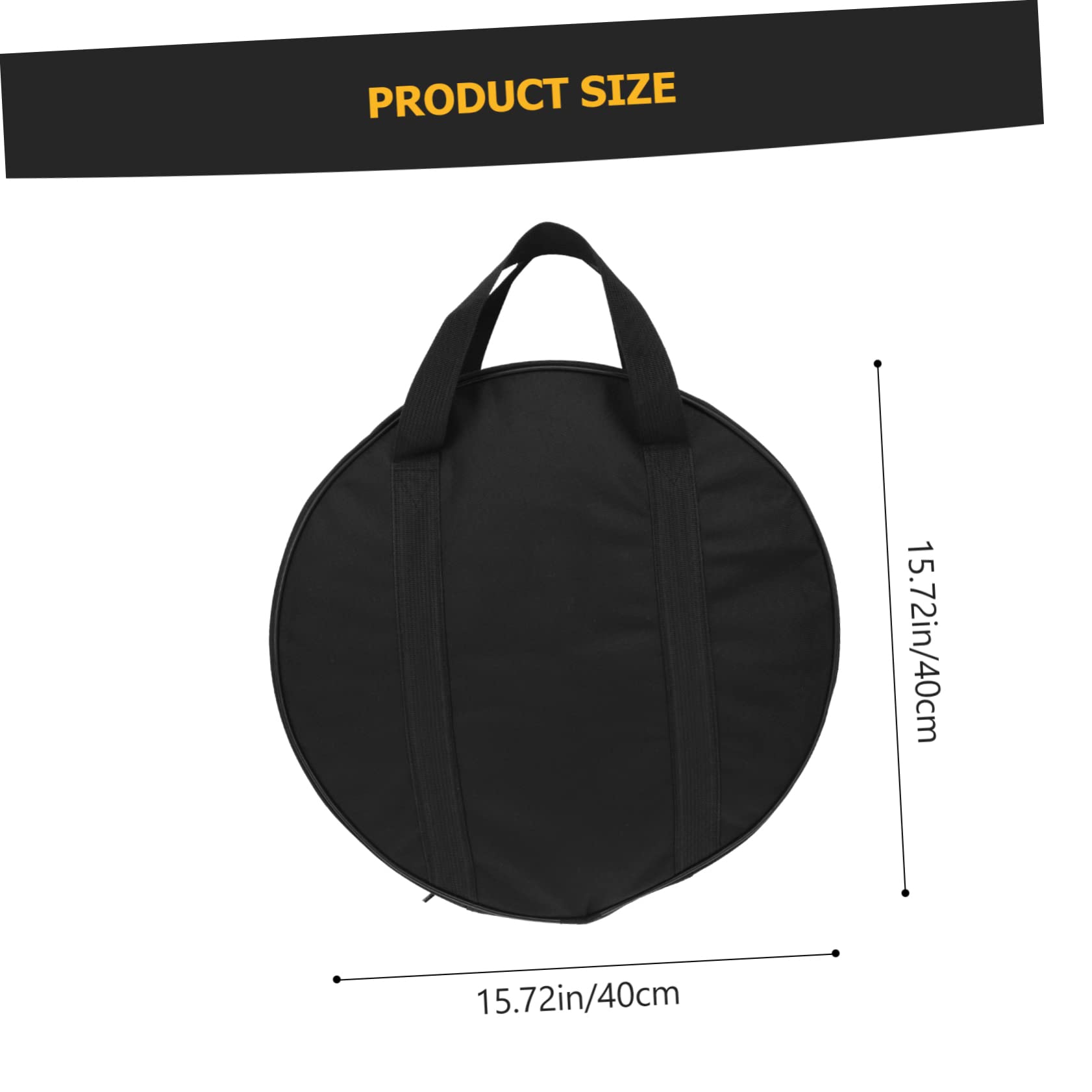 Milisten Thickened Gong Protective Bag 15.75 Inch Portable Cymbal Storage Case with Smooth Zipper for Secure Instrument Transport - Image 4