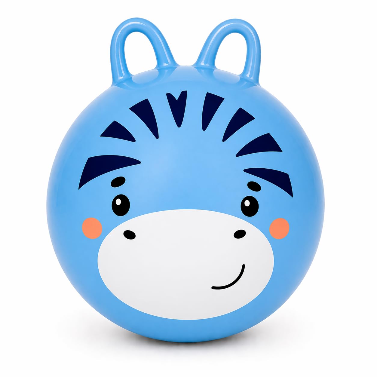 Space Hopper Kids Inflatable Animal Hopper 40cm Bouncing Ball Ride On Toy with Handles - PVC Outdoor Garden Indoor Toy for Boys Girls Age 3+ Panda Tiger Zebra Capybara Designs (Zebra)