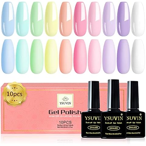 Yueshop 10 Pcs Gel Nail Polish Set Cover