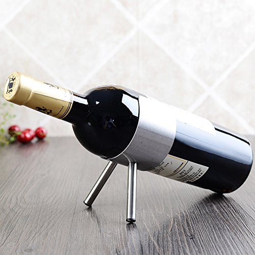 Rack à vin en acier inoxydable horizontal pour étagère table LWX