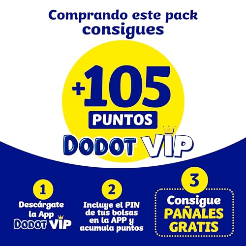 Miniatura 2 de Dodot Pañales Bebé Cuidado Total, Talla 1 (2-5 kg), 105 Pañales + Regalo de 10 Toallitas Aqua Pure 99% Agua, Protección Delicada De La Piel, Pack Mensual