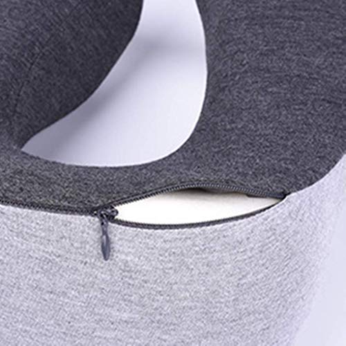 Oreiller de voyage en coton avec mémoire de forme pour confort cervical