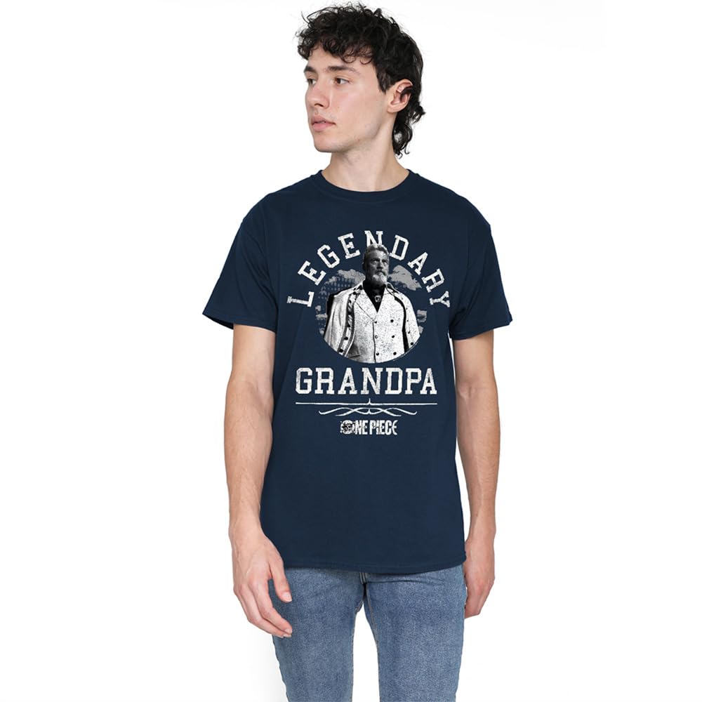 One Piece Season One Legendary Grandpa Unisex T Shirt, Navy, XXXX-Large