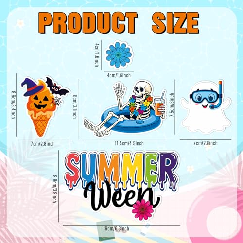 Imanes de refrigerador AnyDesign 18 piezas Summerween miniatura 2