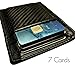 SLCK Carbon Fiber Wallet, RFID blocker with Leather and Magnetic Money Clip (Black)