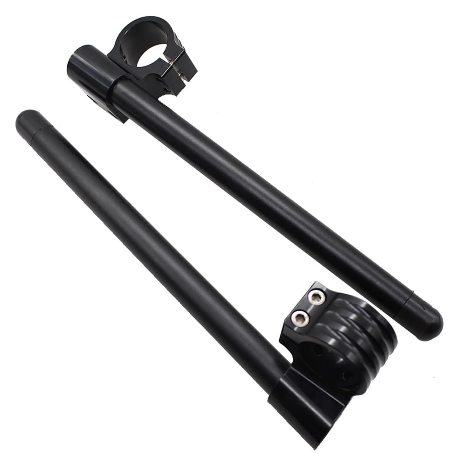Alzas Manillar Motocicleta Manillar Elevador De Motocicleta Clip-Ons Barras De Manillar De Horquilla Clip Ons Manillar De Motocicleta Universal CNC De Aluminio(Riser Black 37mm)