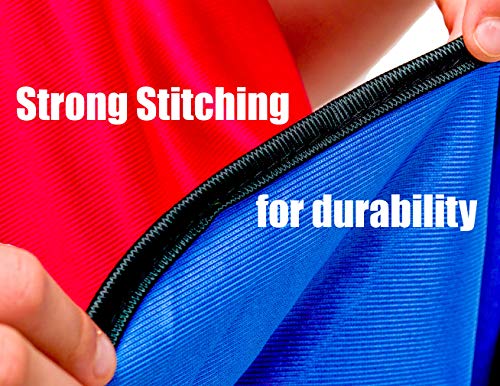 LVL10 Pro Sports Pinnies - Reversible Numbered Pinnies with Premium Fabric, Comfortable Fit and Fade-Resistant Print - Adults Kids (Youth Medium, 12 pack (1-12), Red/Blue) - Thumbnail 5