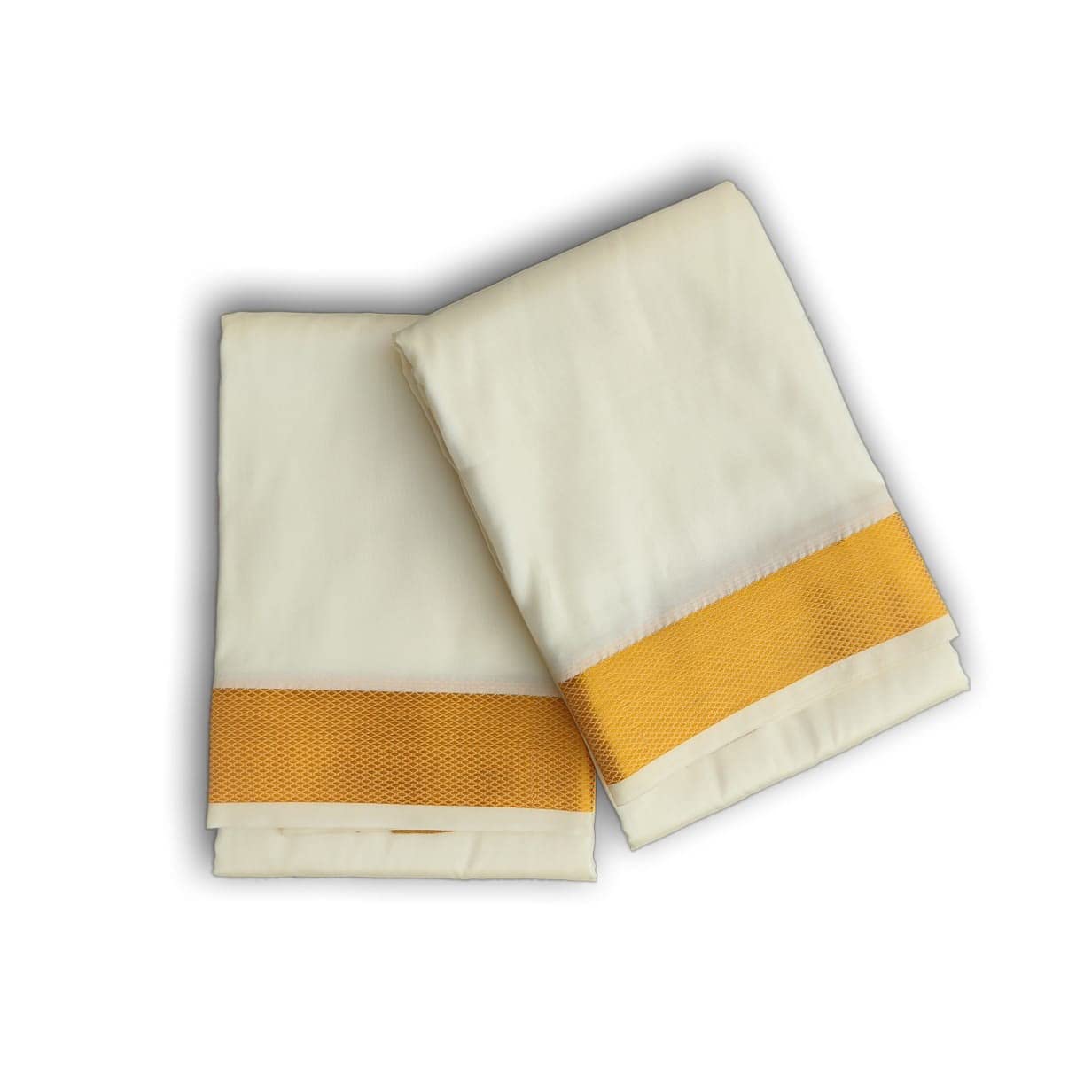 exclusive dhoties Men's Traditional Art Silk Cream Color Dhoti With Gold Border-picture-10