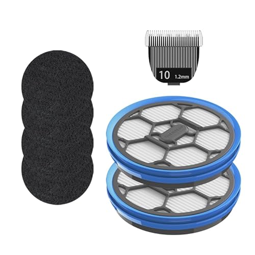 FurMe Grooming Vacuum Compatible Tools Replacement Pack - HEPA Filters, Sponge Debris Filters, AirClipper Blade Replacements, Cat & Dog Grooming Supplies