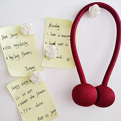 Xqingmei White Rose Flower 40 Pieces Flower Push Pins Drawing Pins Decorative Pins For Message Photo Postcard Note Paper Decorative Thumbtack(Rose Flower) #TOP5