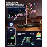 UREVO Strol 2E Smart 2-in-1 Folding Treadmill, Compact Walking Pad with Safety Handle, Plug and Play, Standing Desk Treadmill with Dual LED Display, Smart APP, Walking or Running for Home Office - Image 4