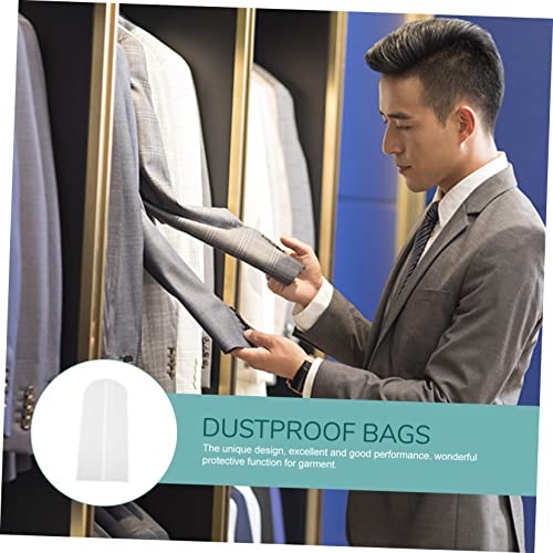 5Pcs Garment Bags for Storage Transparent Zippered Clothes Cover Lightweight Dustproof Hanging Suit Bags for Coats Suits and Travel Reusable2