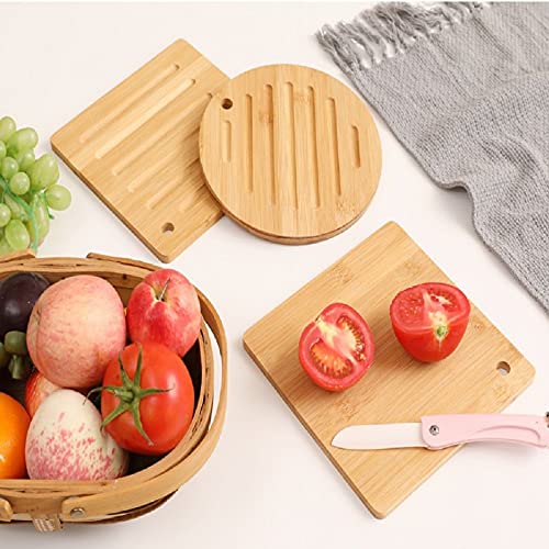 BYE CHOW Jogo americano de bambu, jogo americano de madeira para sala de jantar e cozinha, tapete de