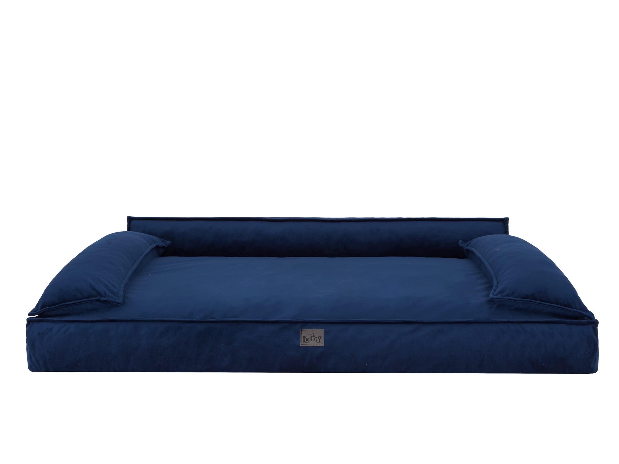 Doggy Legowisko dla psa, legowisko dla zwierząt domowych, leżanka dla psa, leżanka, poduszka dla psa, legowisko dla zwierząt, miękka sofa dla psa, materac, miejsce do spania, granatowe, 99 x 66 cm