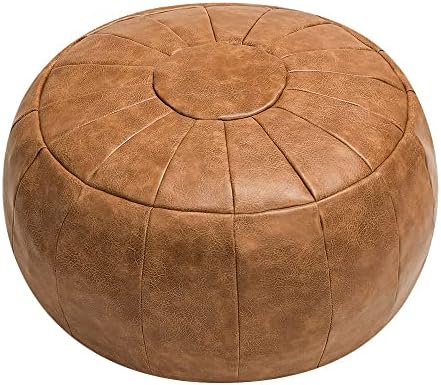 ROTOT Unstuffed Pouf Cover, Ottoman, Bean Bag Chair, Foot Stool, Foot Rest, Storage Solution or Wedding (Empty & New) (Amaretto)