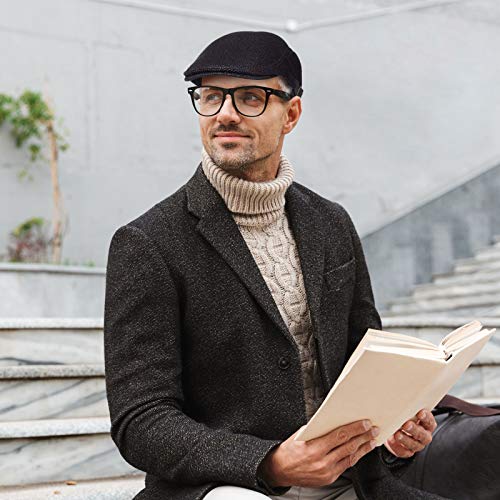 Geyoga 3 Pieces Mesh Newsboy Cap Mesh Breathable Summer Cap Adjustable Newsboy Beret Hat Cabbie Flat Hat(Beige, Light Gray, Black)