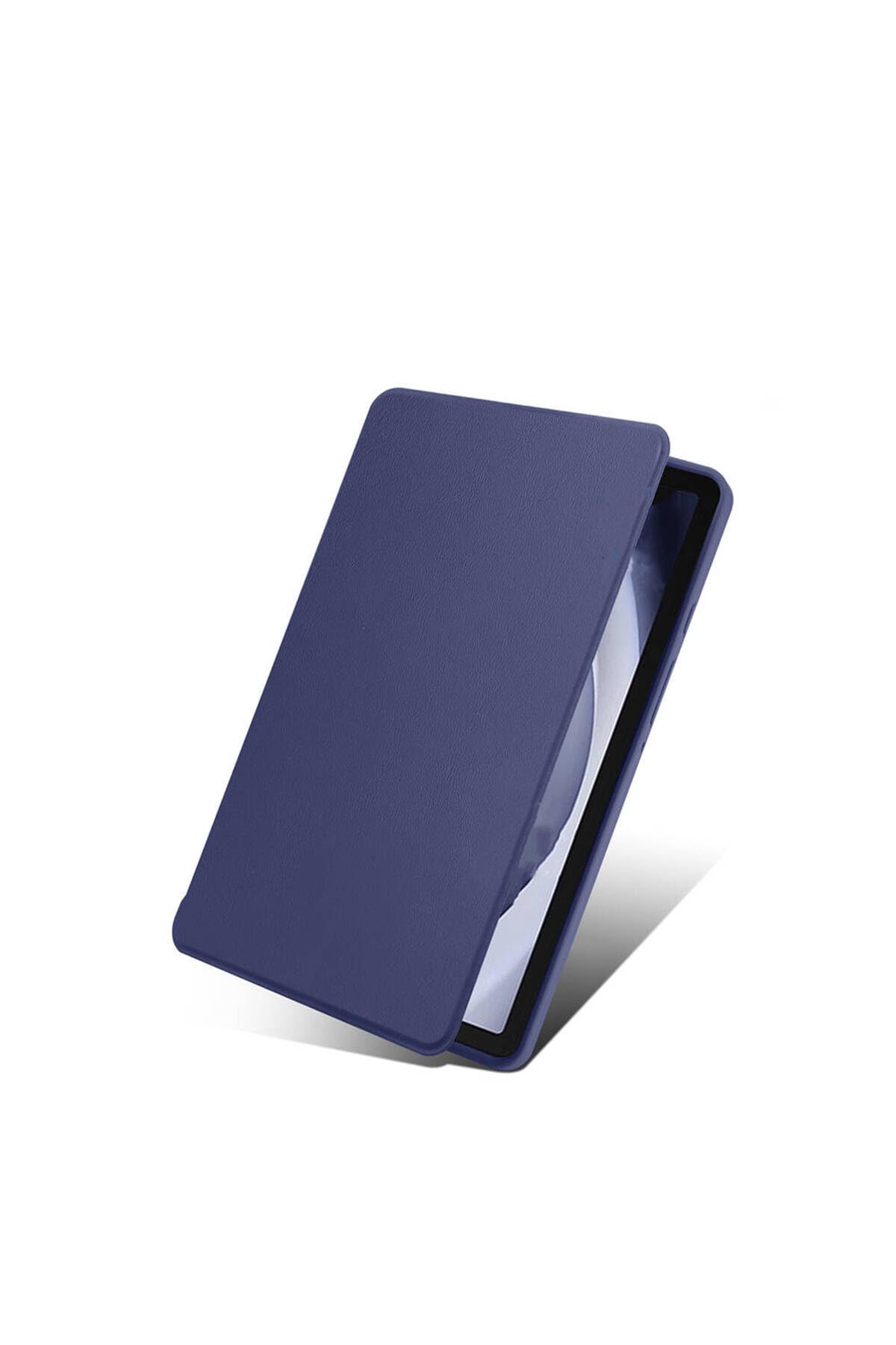 CONSTRAIN - Galaxy Tab A9 Kılıf ile Uyumlu Termik Kalem Bölmeli Dönebilen Standlı Kılıf-Mavi 4