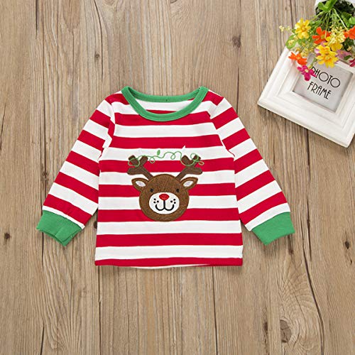 NCONCO Baby Boy Girl Christmas Outfit Reindeer Shirt+Pants 2Pcs Xmas Clothes - Afbeelding 5