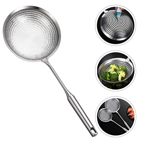 DOITOOL Colander Spoon Mesh Strainer Hot Pot French Fries Stainless Steel Easy to Clean