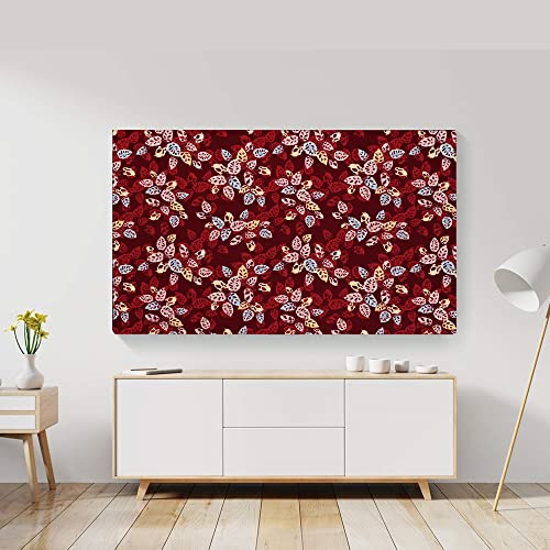 Image of Glassiano Marigold Dustproof Printed 58 inch LED TV Cover Screen Protector Compatible for All Models, Print 03